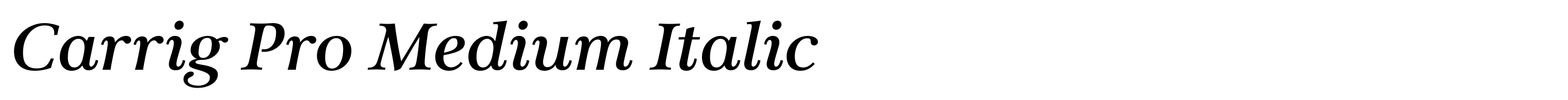 Carrig Pro Medium Italic